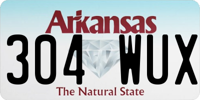 AR license plate 304WUX