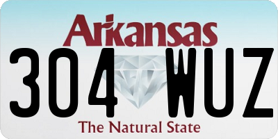 AR license plate 304WUZ