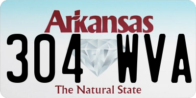 AR license plate 304WVA