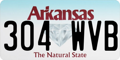 AR license plate 304WVB