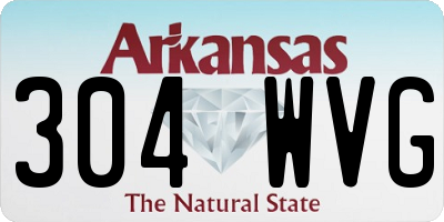 AR license plate 304WVG