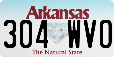 AR license plate 304WVO