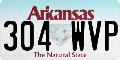 AR license plate 304WVP