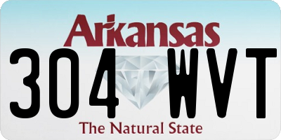AR license plate 304WVT