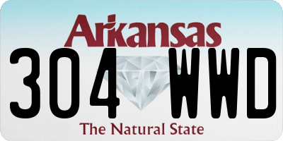 AR license plate 304WWD