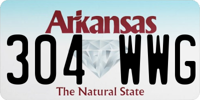 AR license plate 304WWG