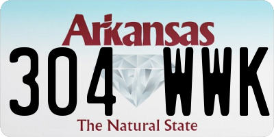 AR license plate 304WWK