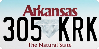 AR license plate 305KRK