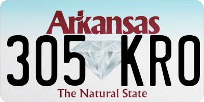 AR license plate 305KRO
