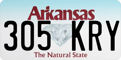 AR license plate 305KRY