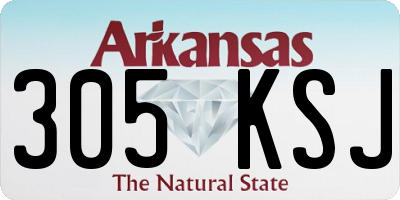 AR license plate 305KSJ