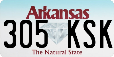 AR license plate 305KSK