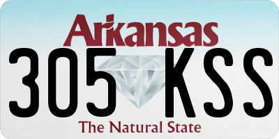 AR license plate 305KSS
