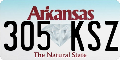 AR license plate 305KSZ