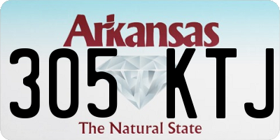 AR license plate 305KTJ