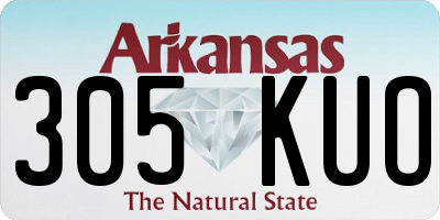 AR license plate 305KUO