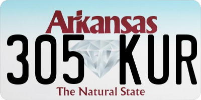 AR license plate 305KUR