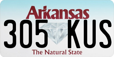 AR license plate 305KUS