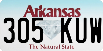 AR license plate 305KUW