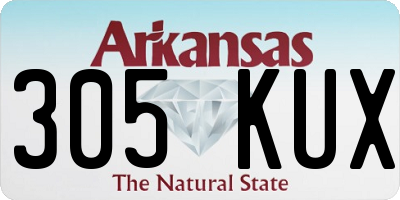 AR license plate 305KUX