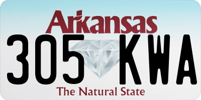 AR license plate 305KWA