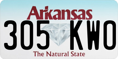 AR license plate 305KWO