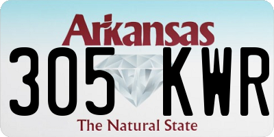 AR license plate 305KWR