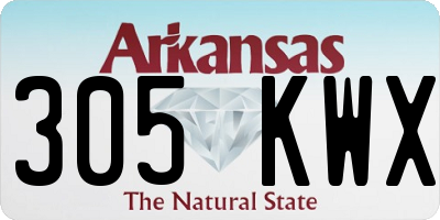 AR license plate 305KWX