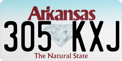 AR license plate 305KXJ