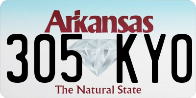 AR license plate 305KYO
