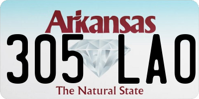 AR license plate 305LAO