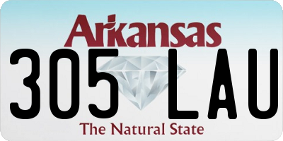 AR license plate 305LAU