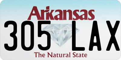 AR license plate 305LAX