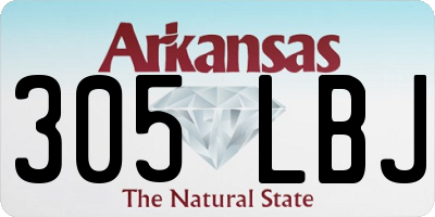 AR license plate 305LBJ