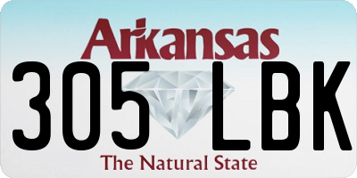 AR license plate 305LBK