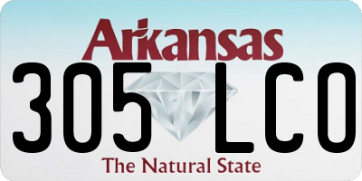AR license plate 305LCO