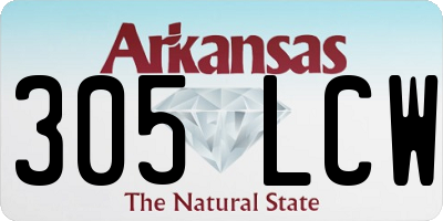AR license plate 305LCW