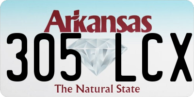 AR license plate 305LCX