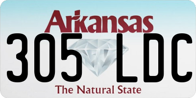 AR license plate 305LDC