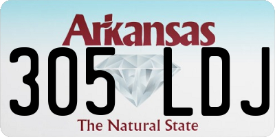 AR license plate 305LDJ