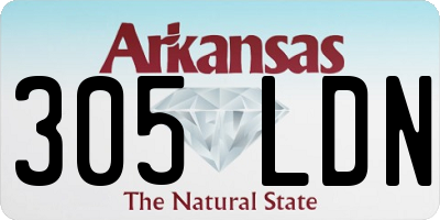 AR license plate 305LDN