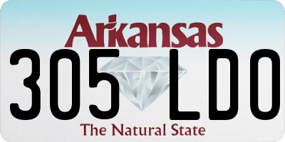 AR license plate 305LDO