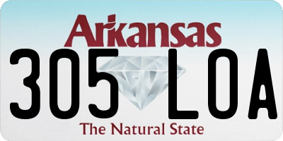 AR license plate 305LOA