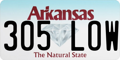 AR license plate 305LOW