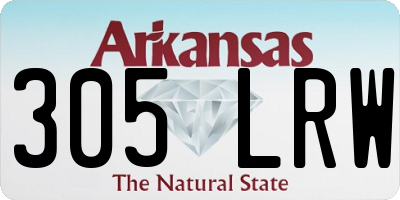 AR license plate 305LRW