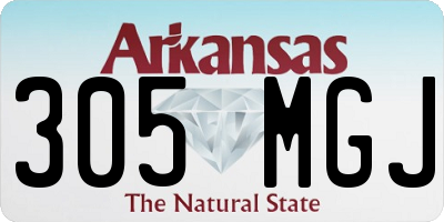 AR license plate 305MGJ