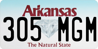 AR license plate 305MGM