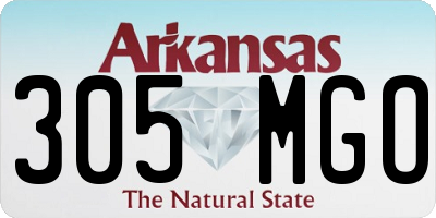 AR license plate 305MGO