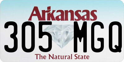 AR license plate 305MGQ