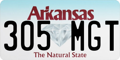 AR license plate 305MGT